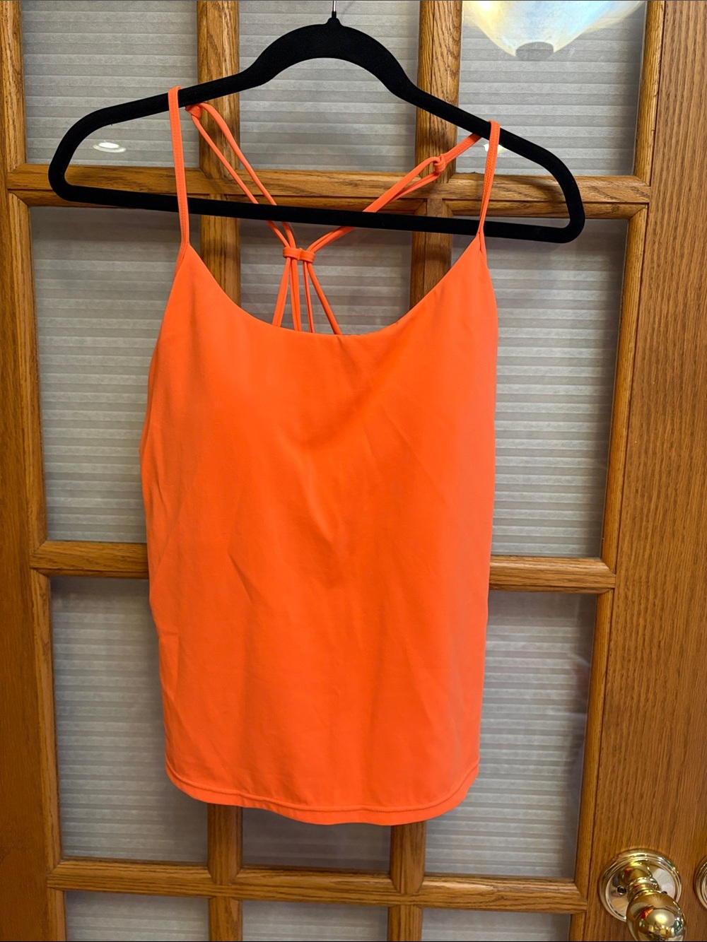 EUC Lands' End Bright Orange Strappy Tankini